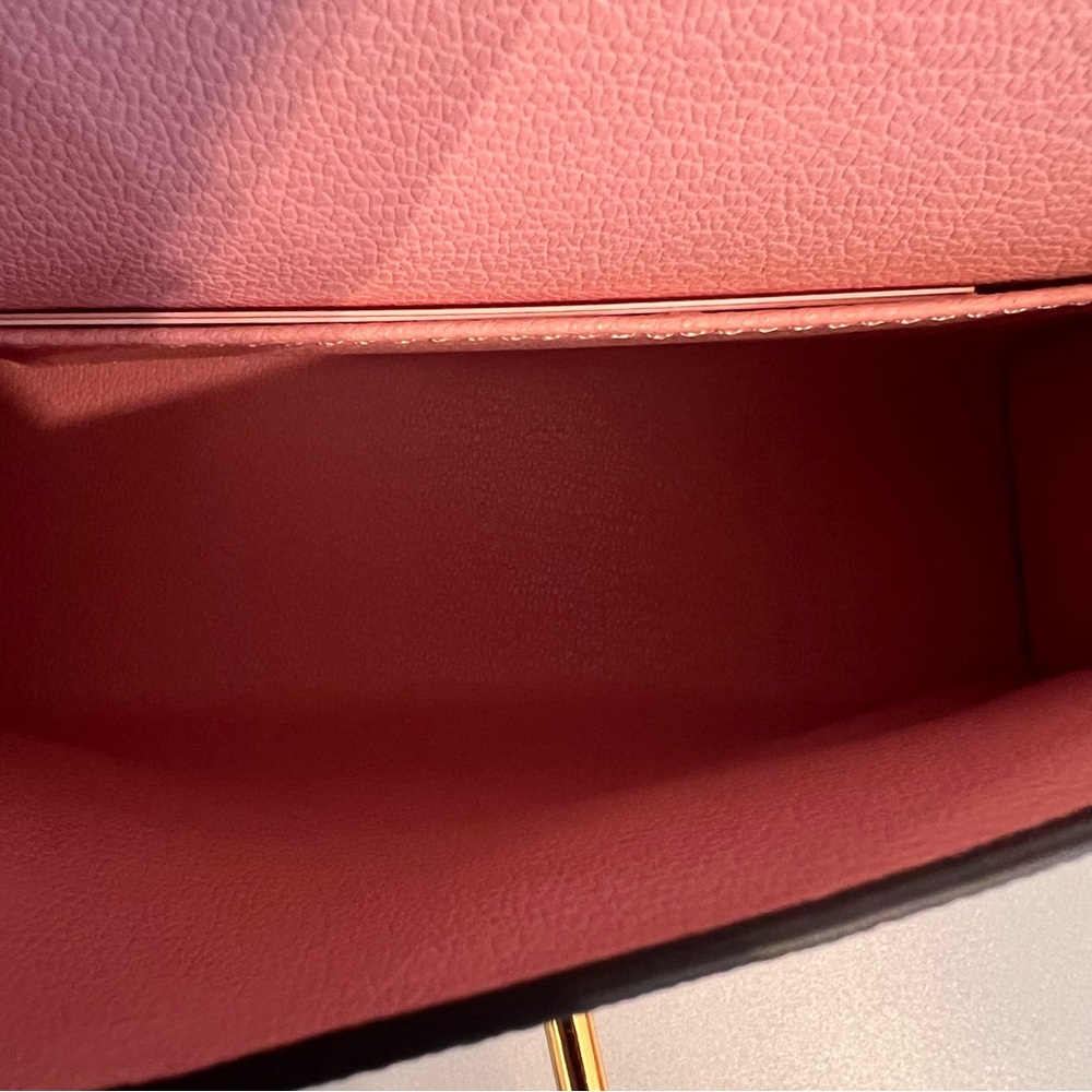 19cm Epsom Leather mini handbag with shoulder strap, Gold hardware - Picture 4 of 12